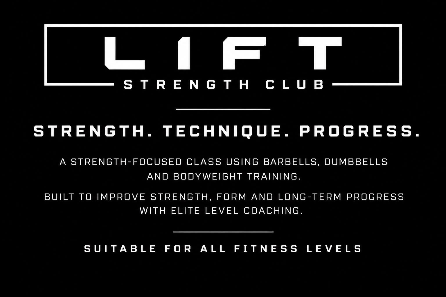 LIFT Strength Club — strength, technique, progress