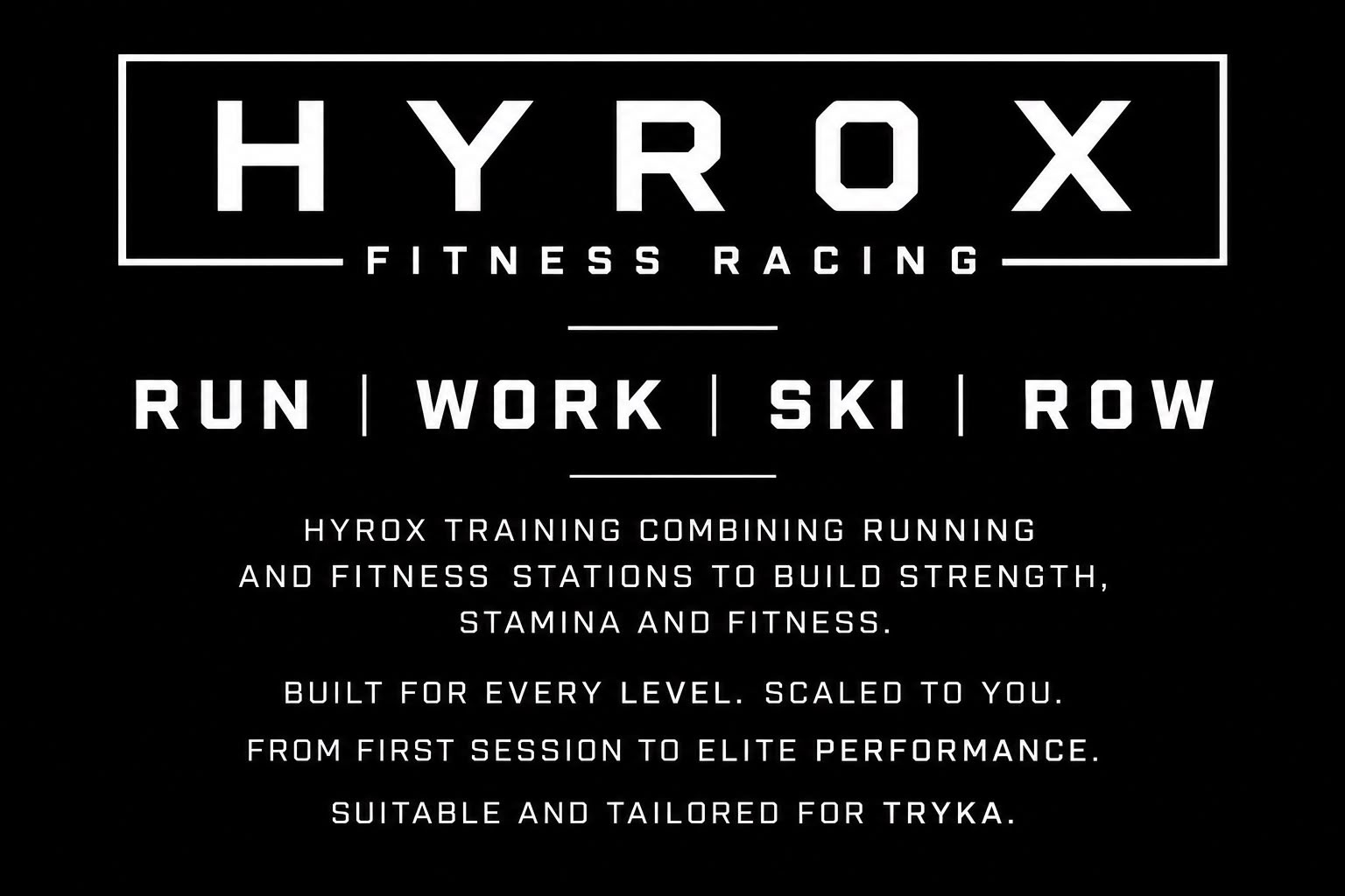 HYROX Fitness Racing — run, work, ski, row